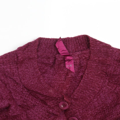 Womens UK Size 10 Evie Purple Wrap Jumper