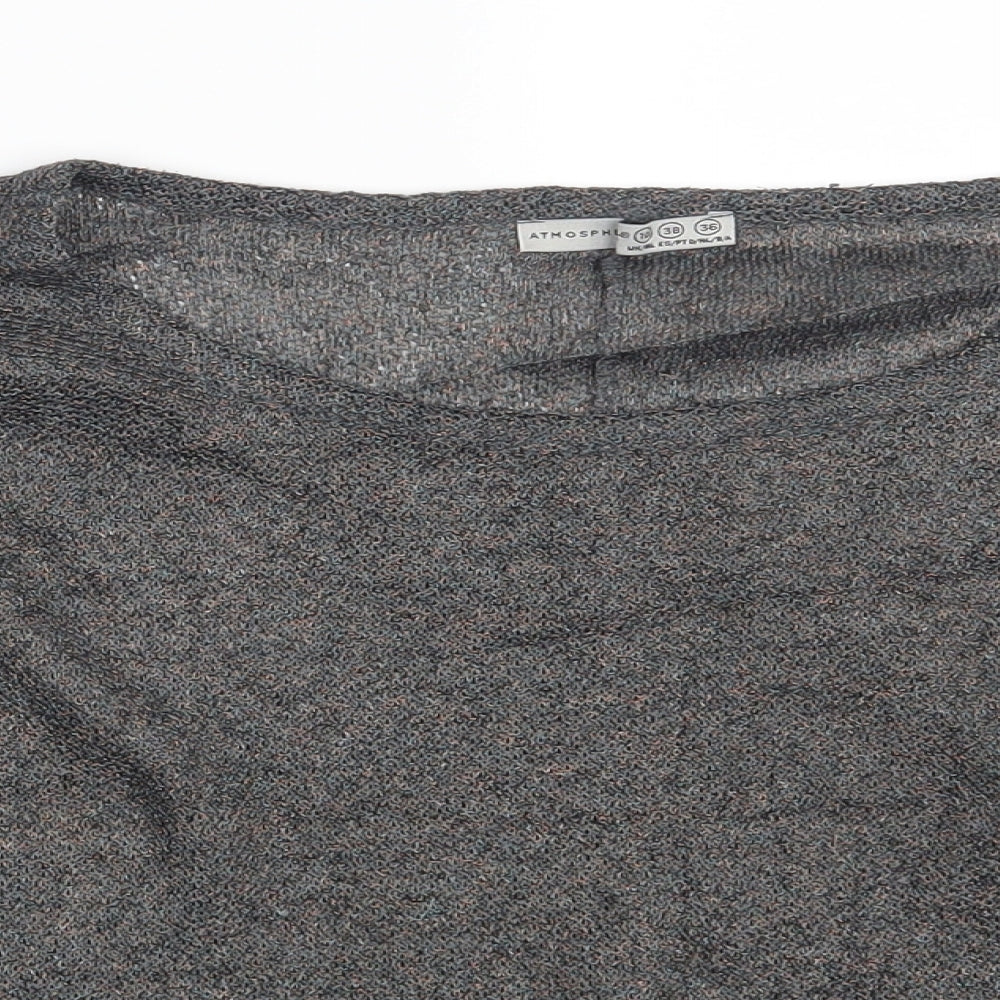 Close-up detail of Atmosphere women’s brown pullover sweatshirt, size UK 10