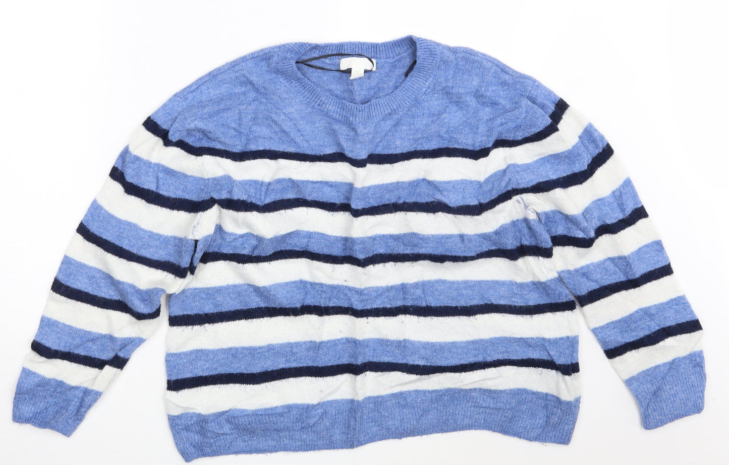 Womens UK Size M H&M Blue Pullover Jumper