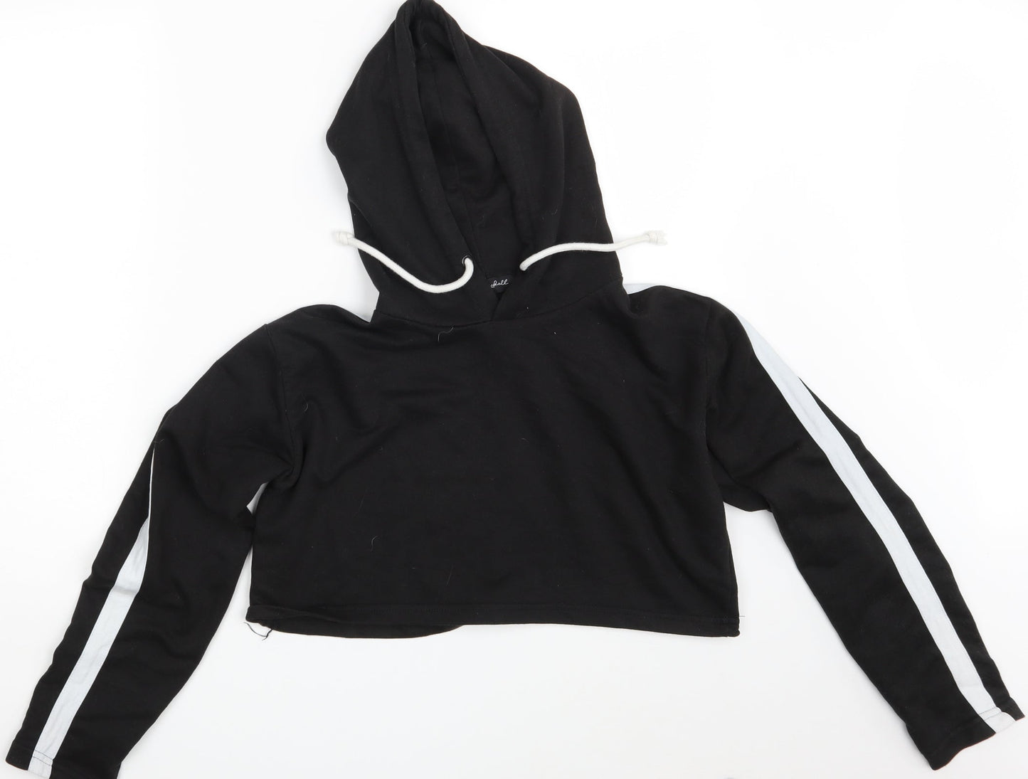 PindyDoll Womens Black   Pullover Hoodie Size 12  - Croppped