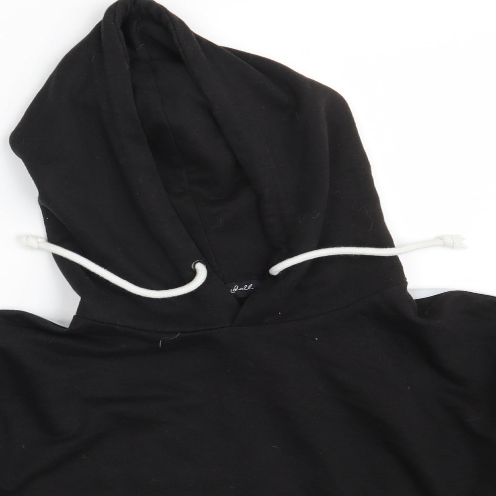 PindyDoll Womens Black   Pullover Hoodie Size 12  - Croppped