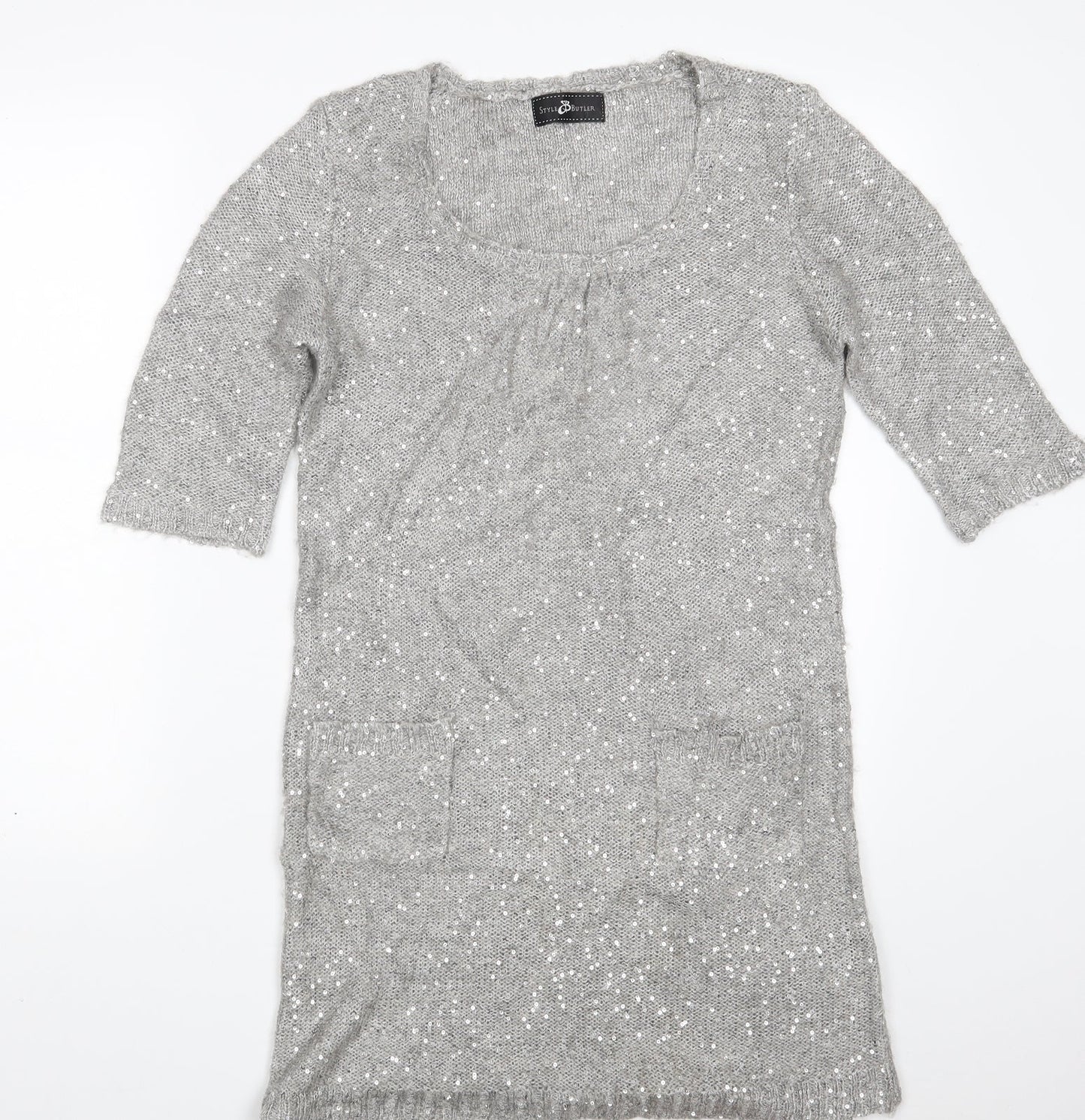 Style Butler Womens Silver   Fit & Flare  Size L