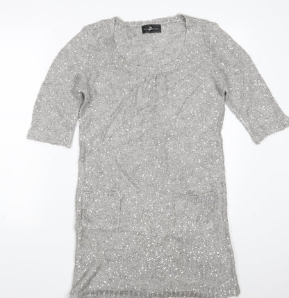 Style Butler Womens Silver   Fit & Flare  Size L