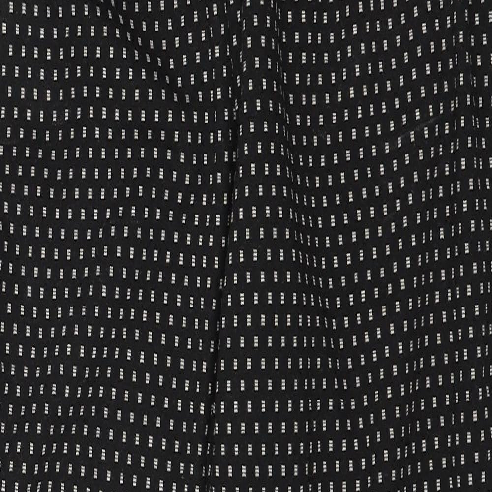 F&F Womens Black Check  Trousers  Size 14 L25 in