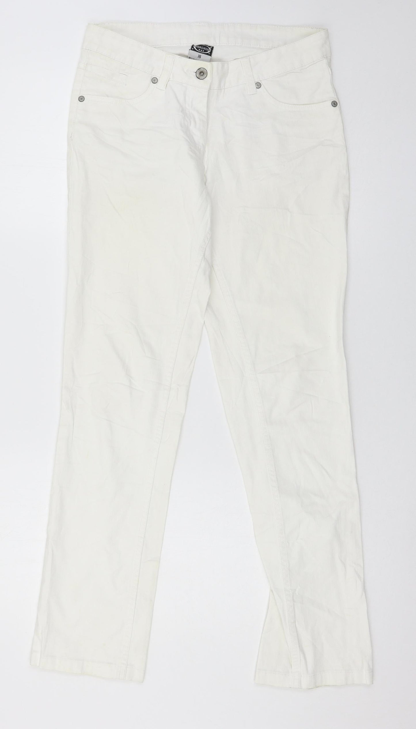 Cecila Classics Womens White  Denim Skinny Jeans Size 8 L29 in