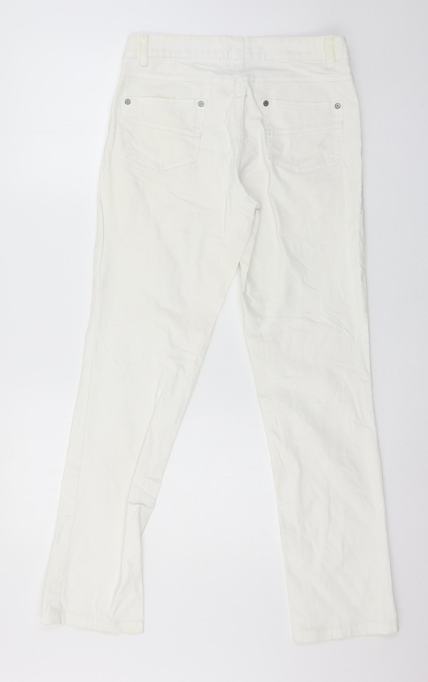 Cecila Classics Womens White  Denim Skinny Jeans Size 8 L29 in