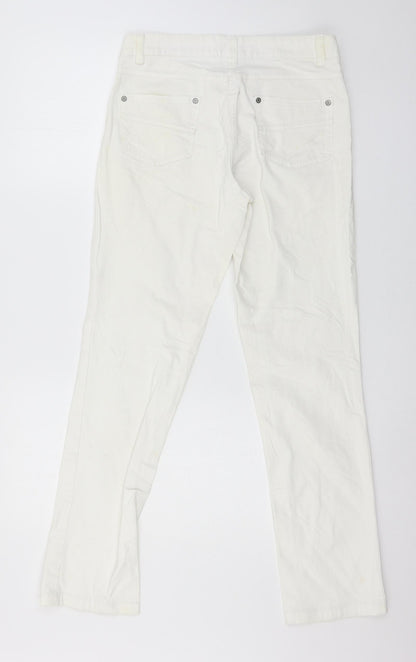 Cecila Classics Womens White  Denim Skinny Jeans Size 8 L29 in