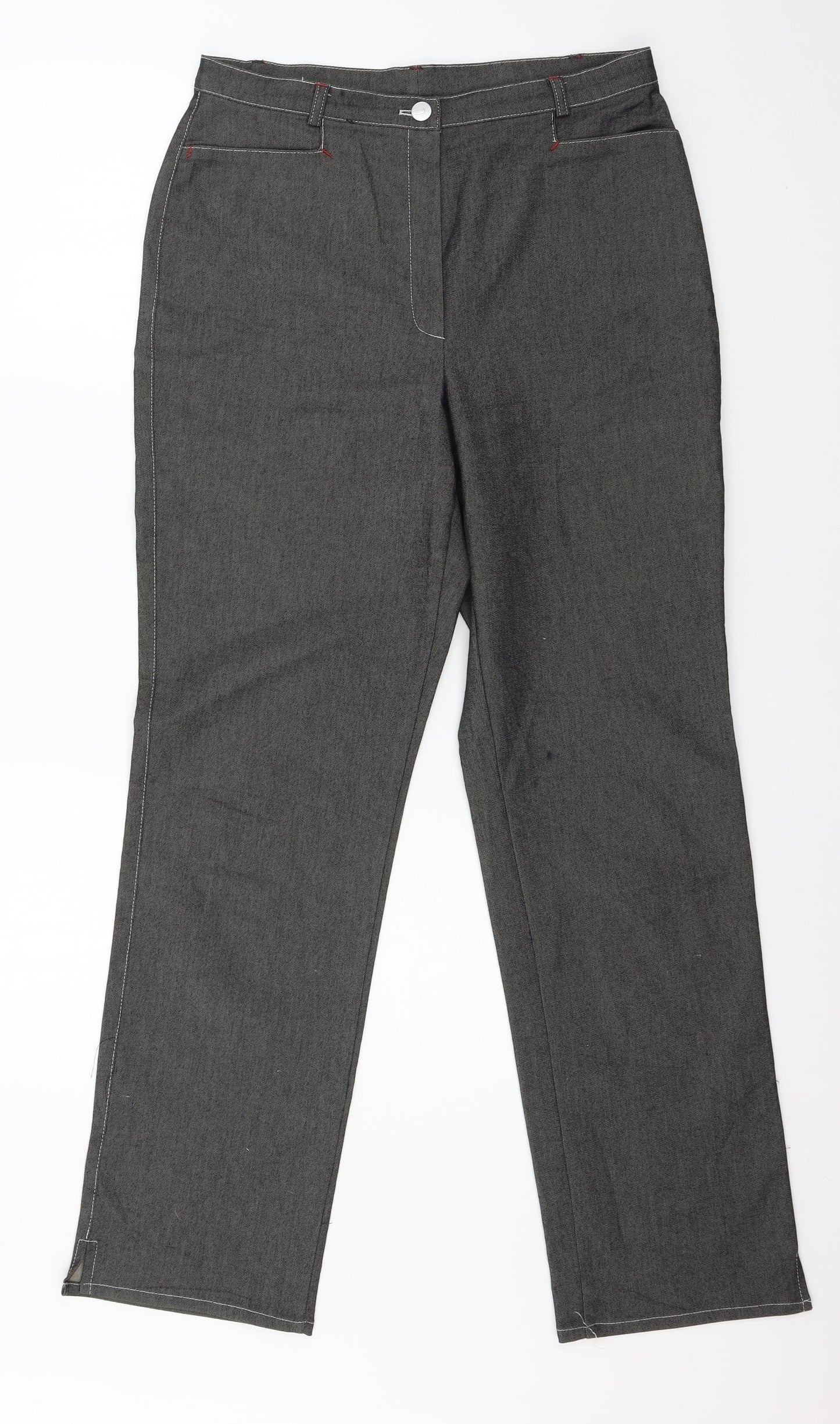 Womens UK Size 12 Preworn Regular Fit  Grey Trousers
