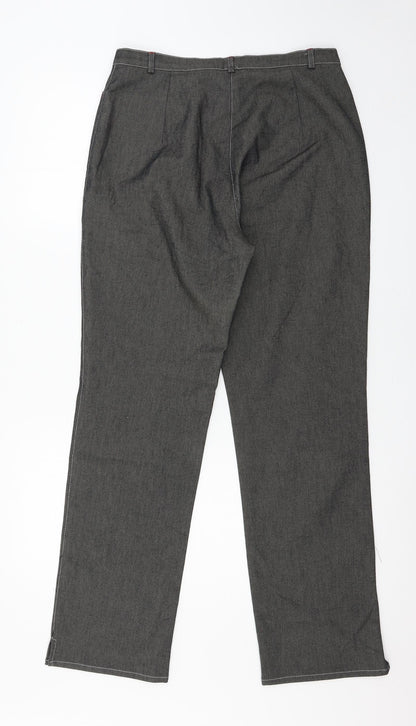 Womens UK Size 12 Preworn Regular Fit  Grey Trousers