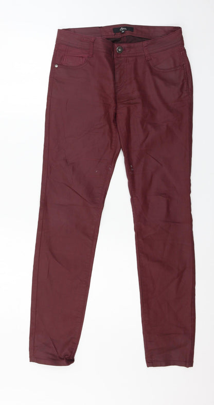 Christine Womens Purple  Denim Skinny Jeans Size 8 L30 in