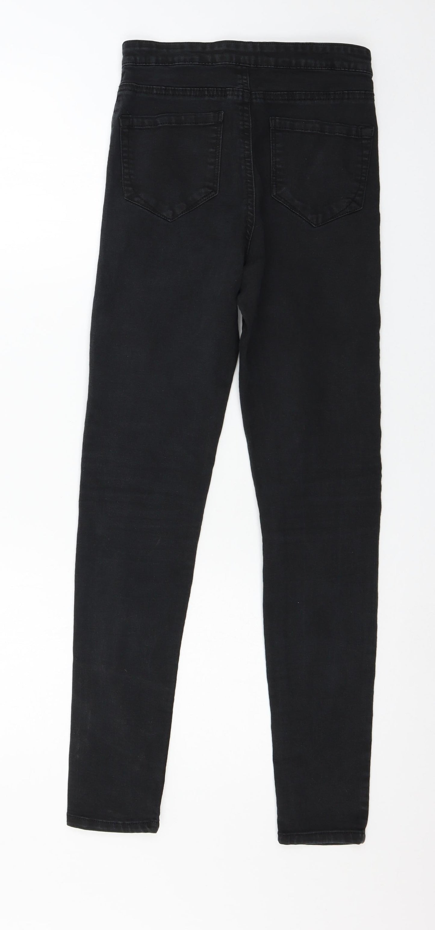 Denim & Co. Womens Black  Denim Skinny Jeans Size 8 L28 in