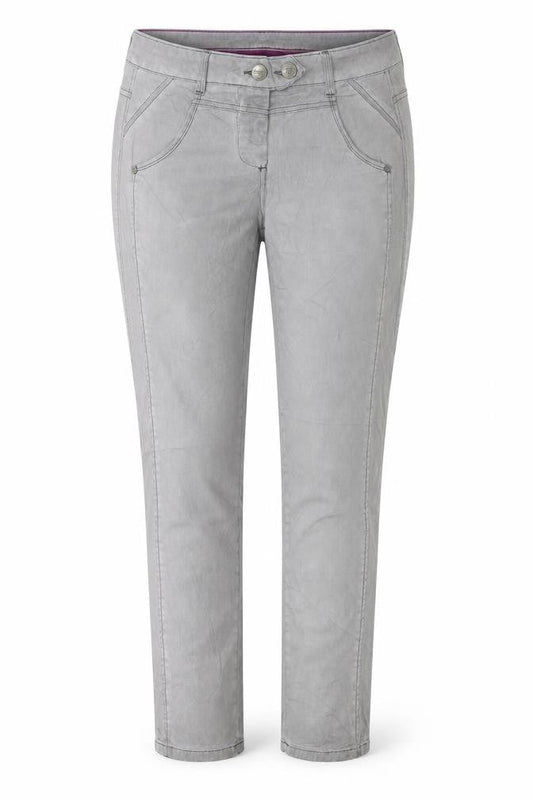 Front view of Cecil women’s grey denim skinny jeans, size UK 28, in, 28-inch leg