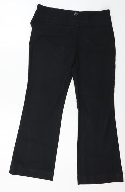 Womens UK Size 10 New Look Regular Fit  Black Trousers
