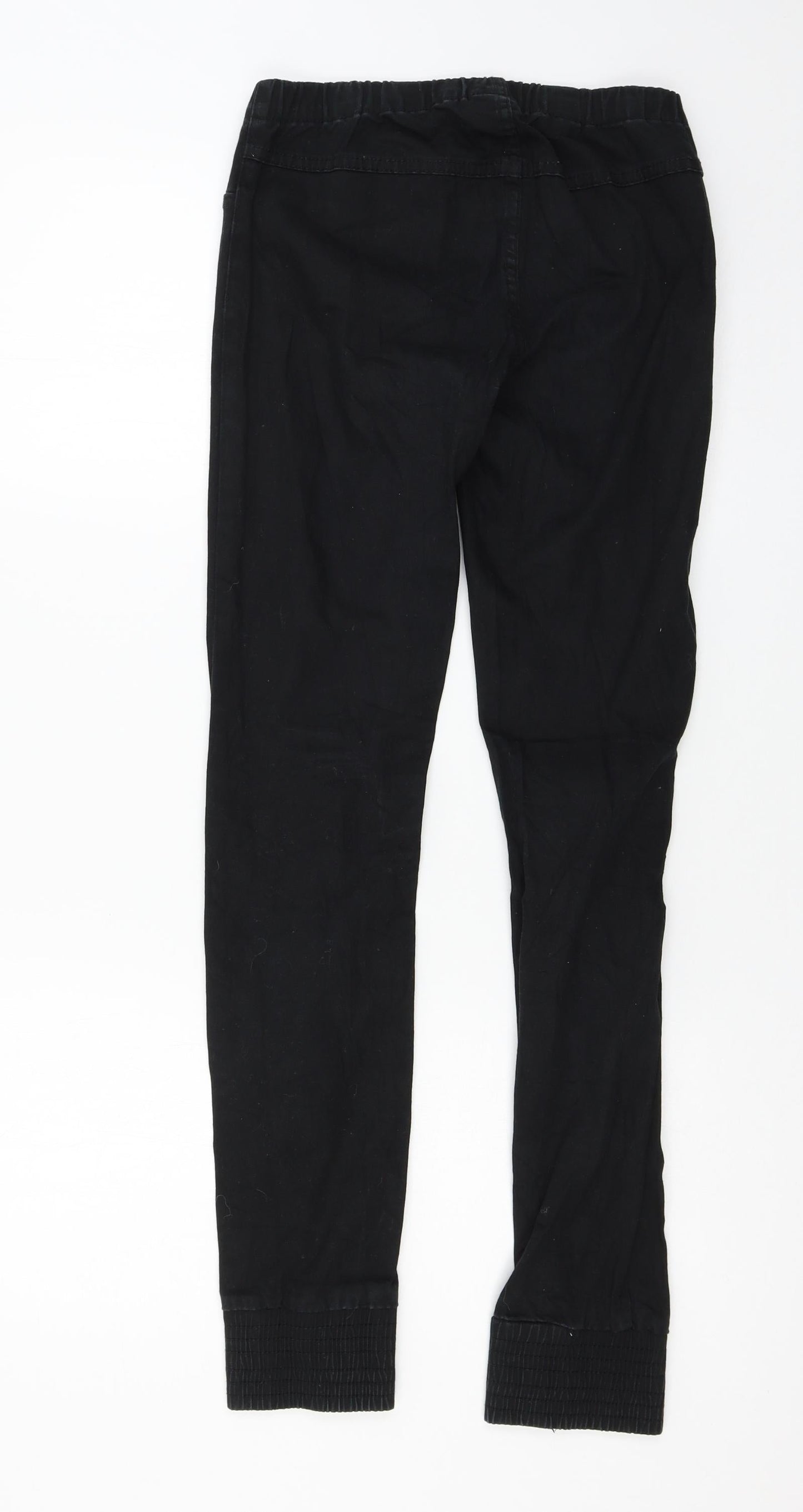 Womens UK Size S Pieces Regular Fit Straight Black Jeans