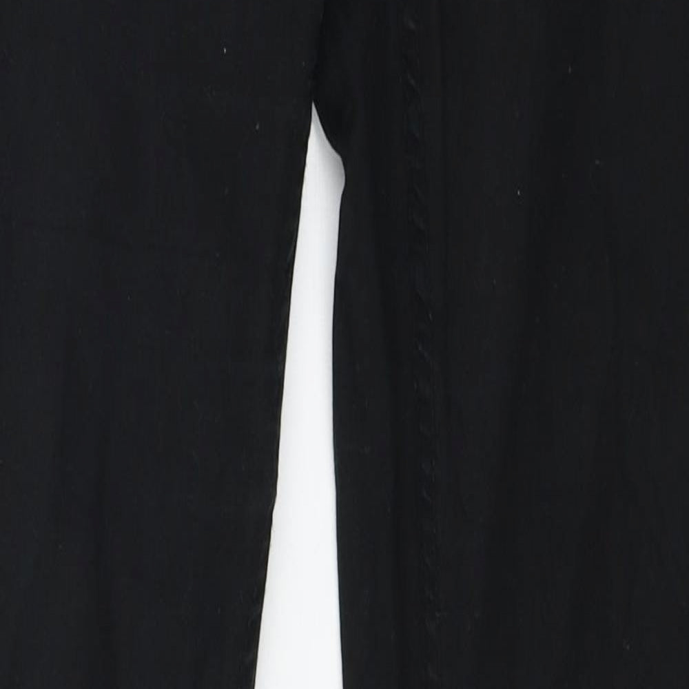 Womens UK Size S Pieces Regular Fit Straight Black Jeans