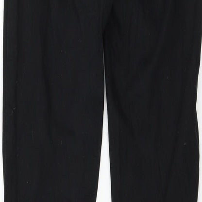 Womens UK Size S Pieces Regular Fit Straight Black Jeans