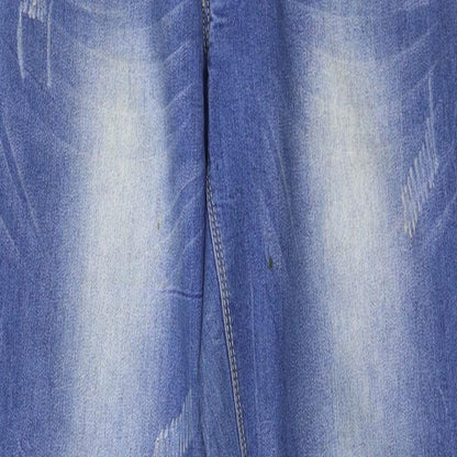 Push up Womens Blue  Denim Mom Jeans Size 34 in L30 in
