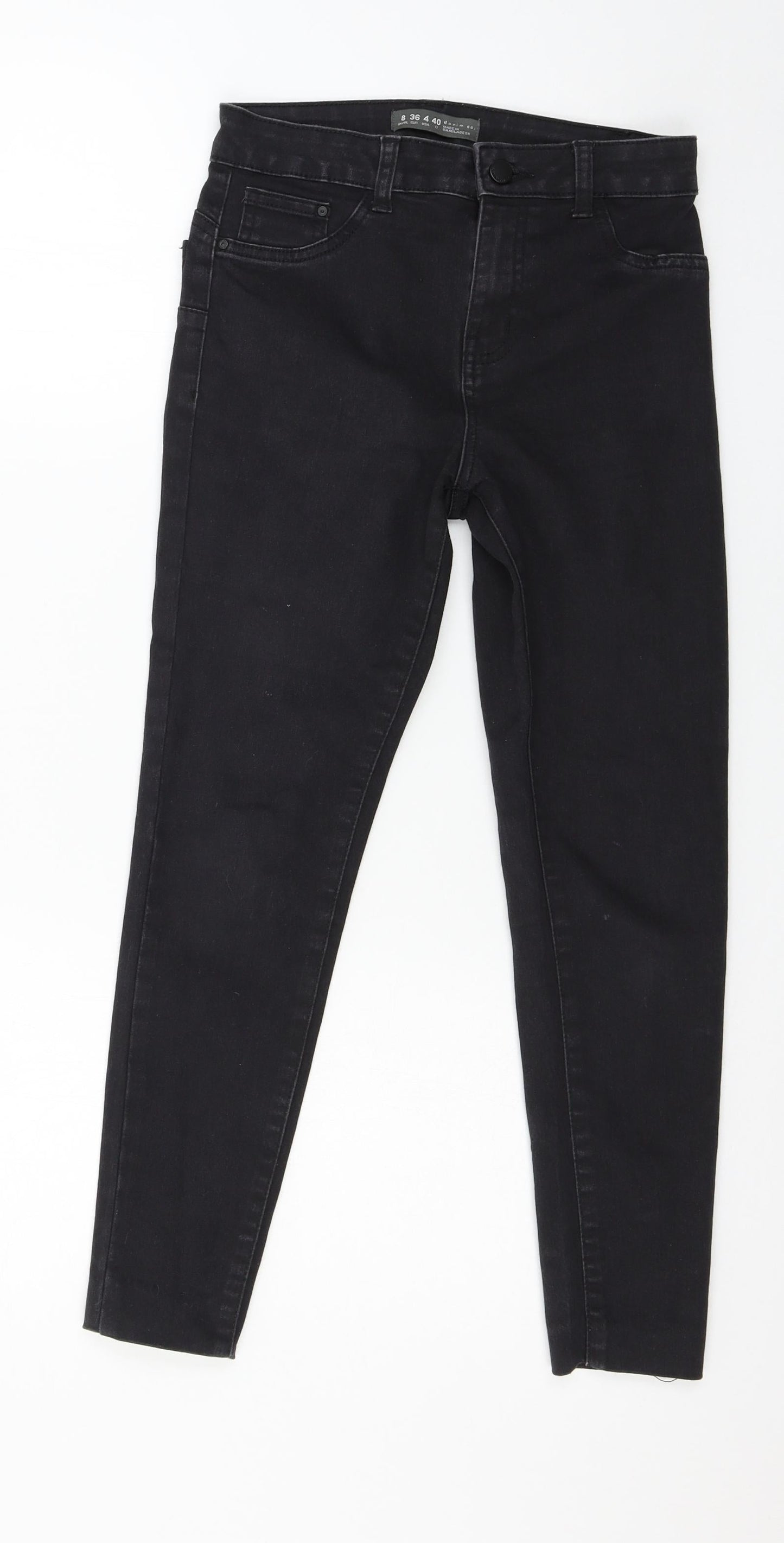 Denim & Co. Womens Black  Denim Skinny Jeans Size 8 L24 in