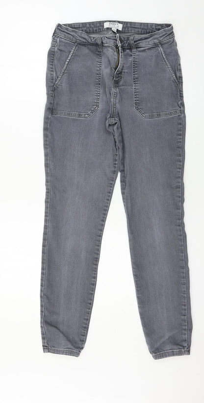 Dorothy Perkins Womens Grey  Denim Skinny Jeans Size 12 L28 in