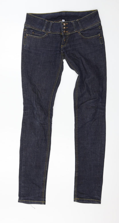 Womens UK Size 10 TALLY WEiJL Regular Fit Skinny Blue Jeans
