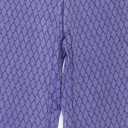 Gerke Womens Blue Argyle/Diamond Denim Skinny Jeans Size 14 L30 in