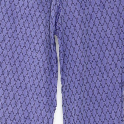 Gerke Womens Blue Argyle/Diamond Denim Skinny Jeans Size 14 L30 in