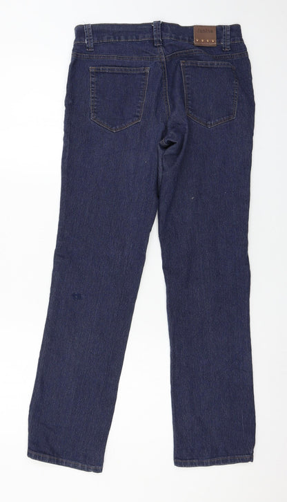 Jania Womens Blue  Denim Straight Jeans Size 8 L30 in