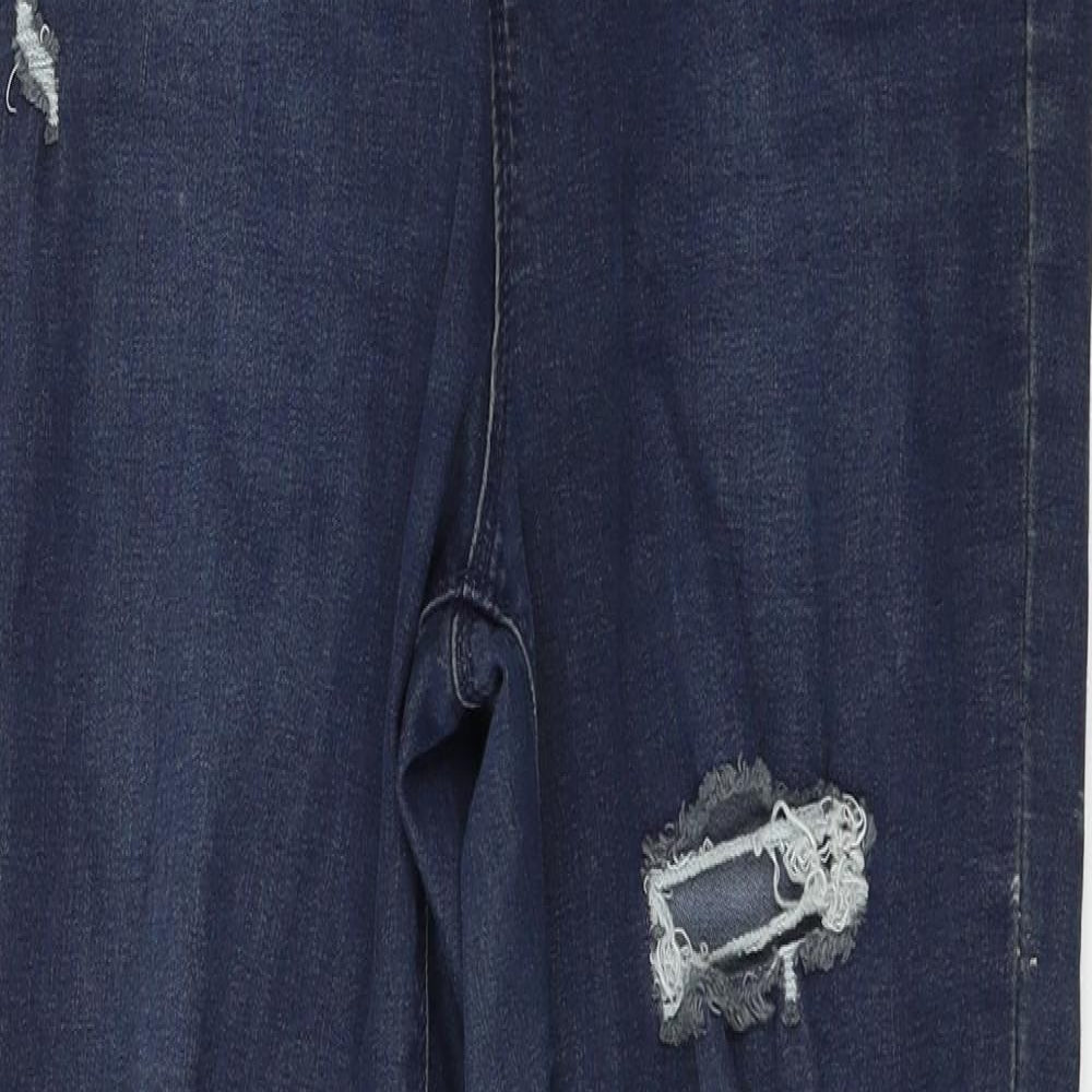 Simply Be Womens Blue  Denim Skinny Jeans Size 8 L25 in