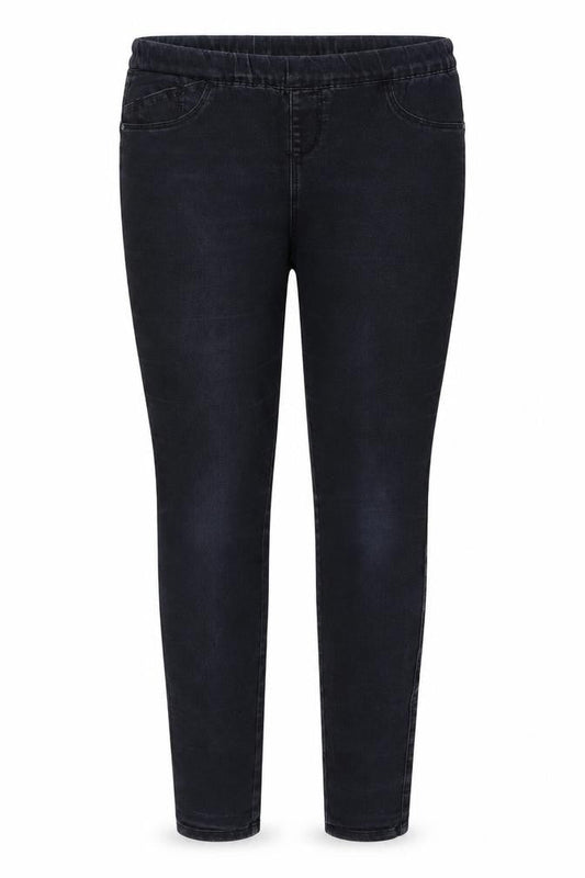Front view of Denim & Co. women’s blue denim jegging jeans, size UK 10, 29-inch leg