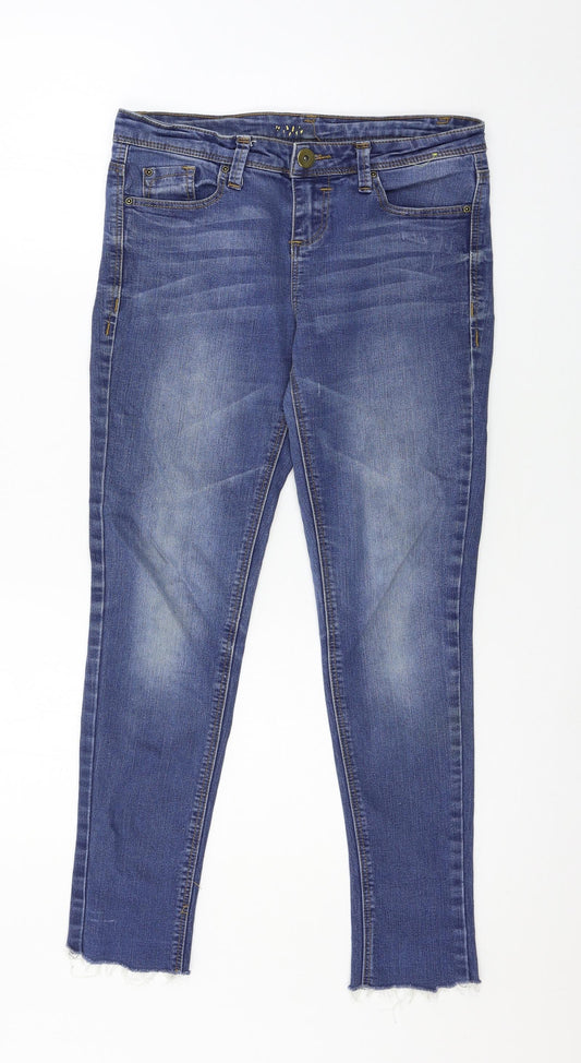 Denim & Co. Womens Blue  Denim Skinny Jeans Size 8 L26 in