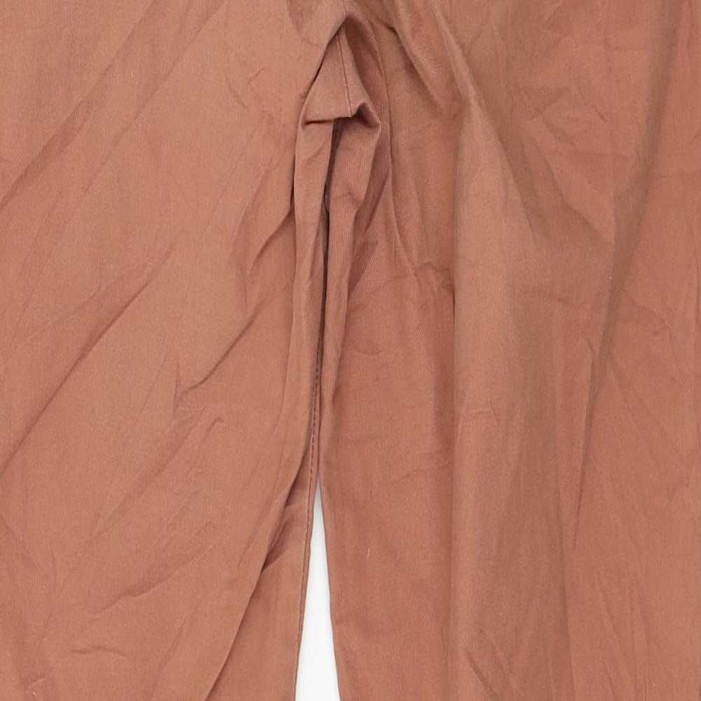 Womens UK Size 12 United Colors of Benetton Regular Fit Chino Orange Trousers