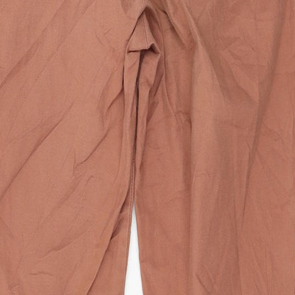 Womens UK Size 12 United Colors of Benetton Regular Fit Chino Orange Trousers