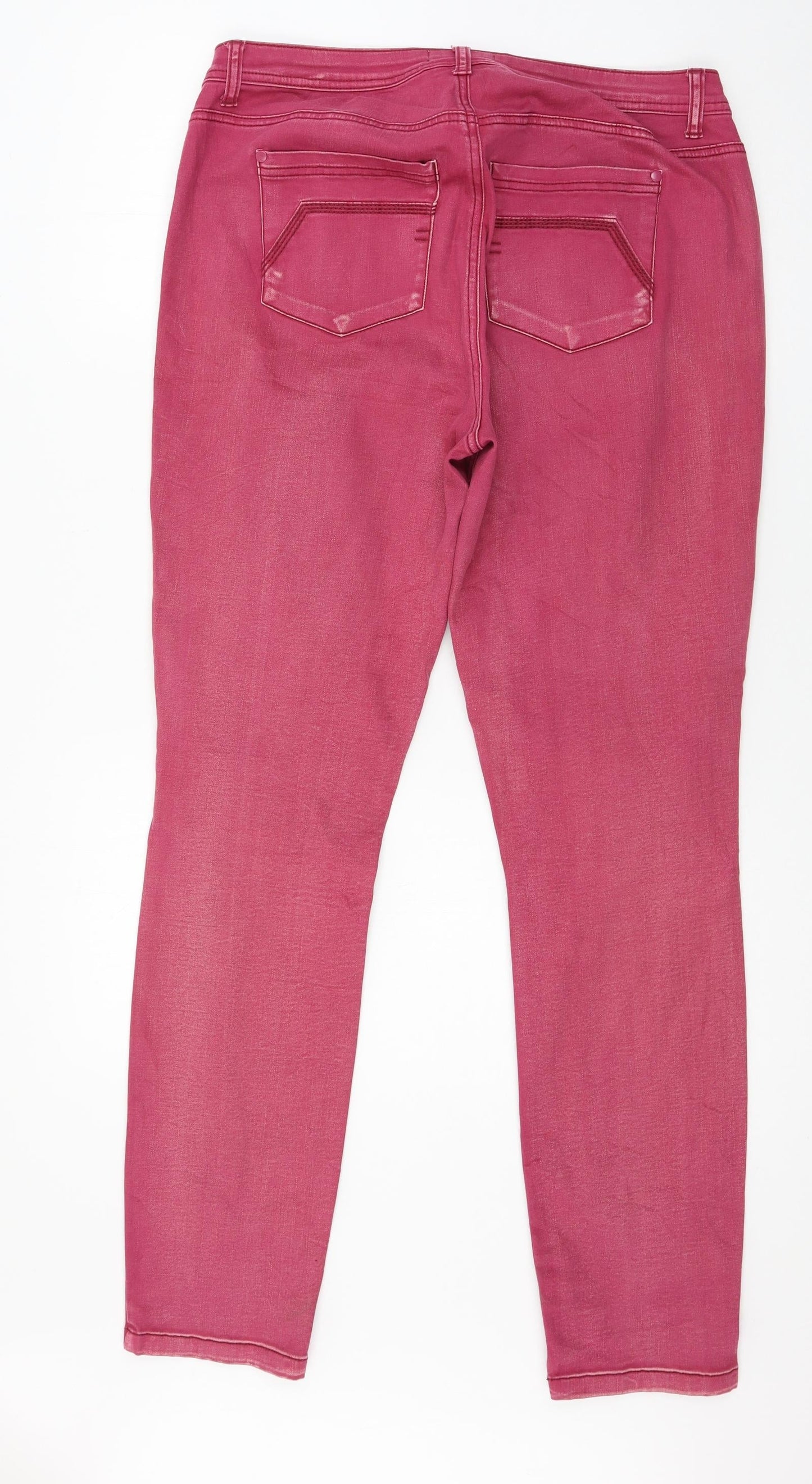 Womens UK Size 34 in Street One Regular Fit Skinny Pink Jeans