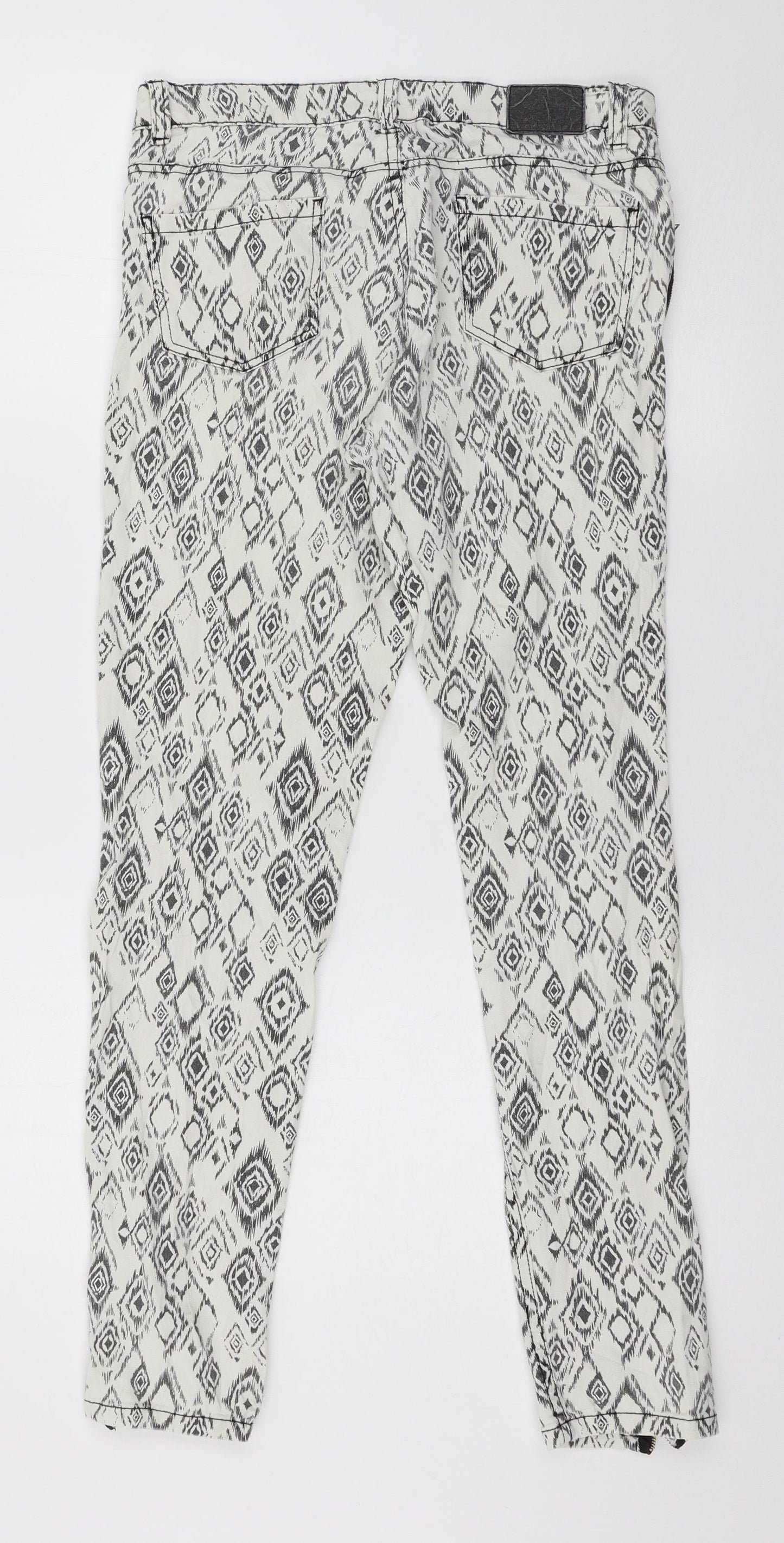 Womens UK Size 30 in BIG STAR Regular Fit Skinny White Jeans