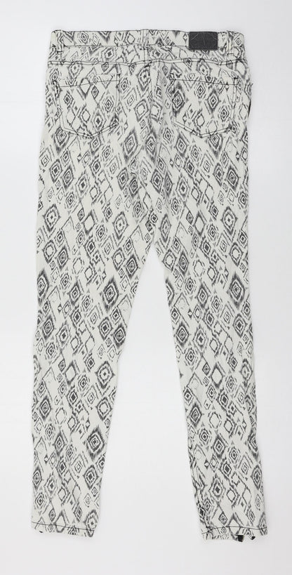 Womens UK Size 30 in BIG STAR Regular Fit Skinny White Jeans