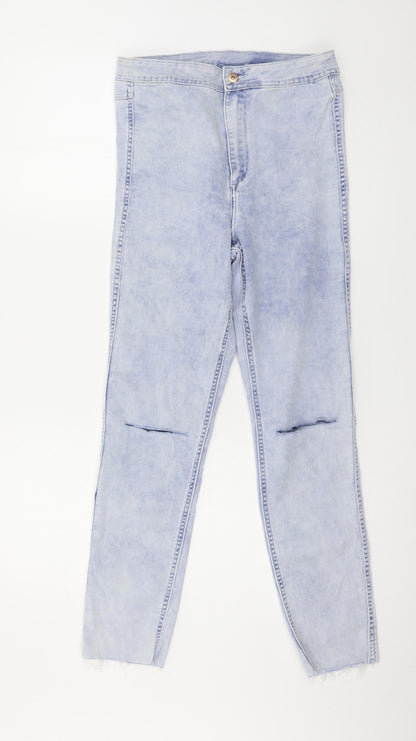 Womens UK Size 30 in H&M Regular Fit Skinny Blue Jeans