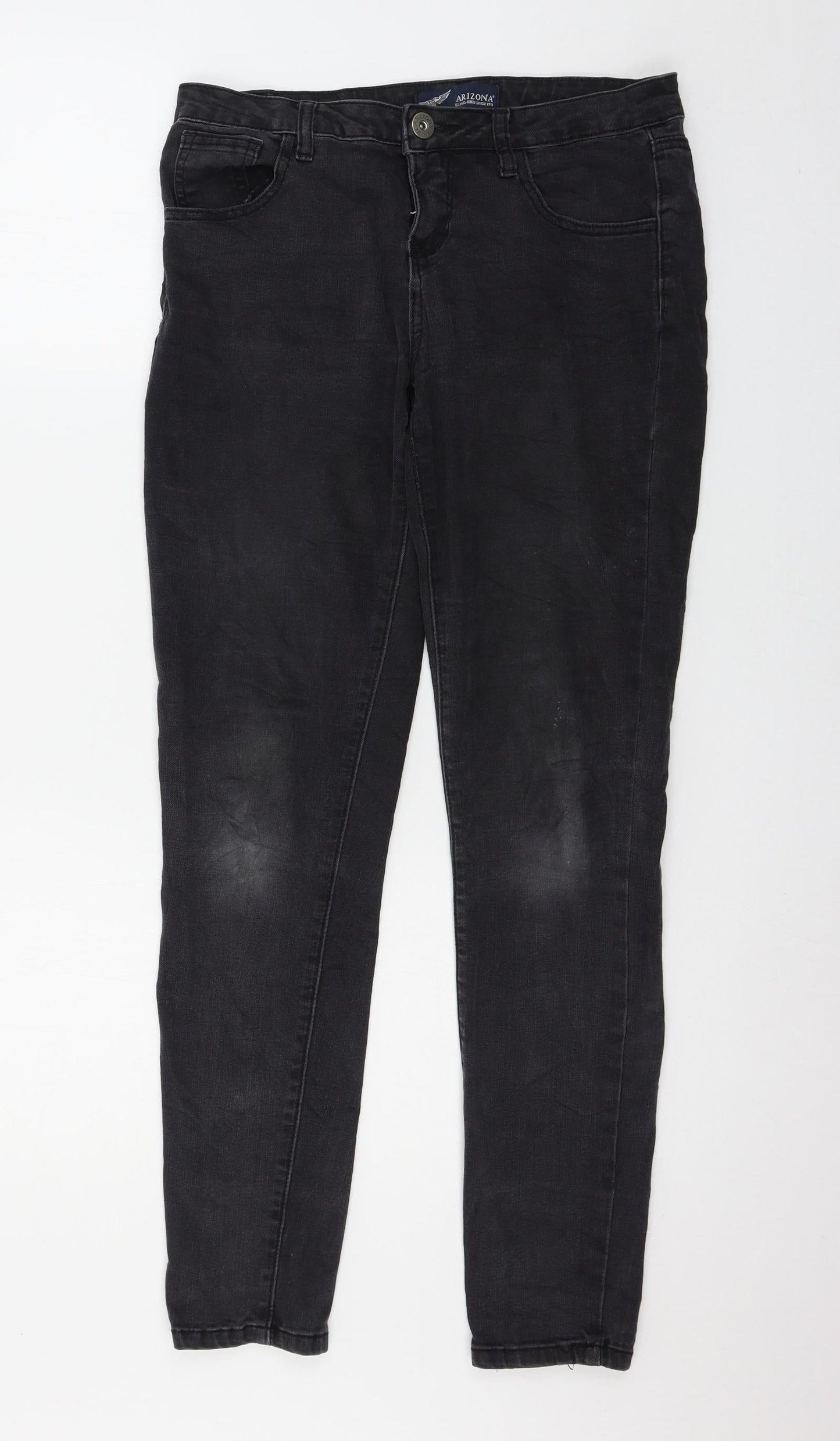 AriZona Womens Grey  Denim Skinny Jeans Size 32 in L29 in