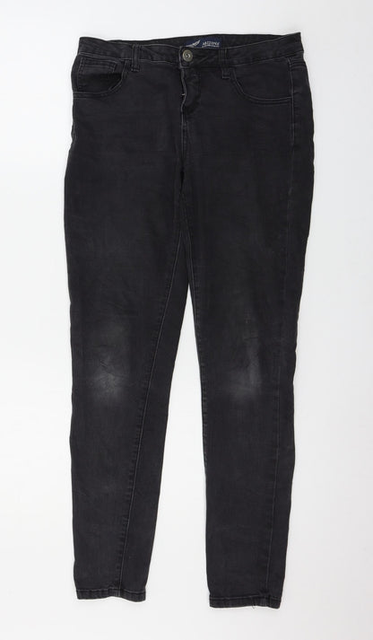 AriZona Womens Grey  Denim Skinny Jeans Size 32 in L29 in