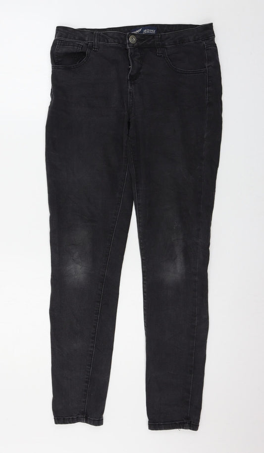 AriZona Womens Grey  Denim Skinny Jeans Size 32 in L29 in