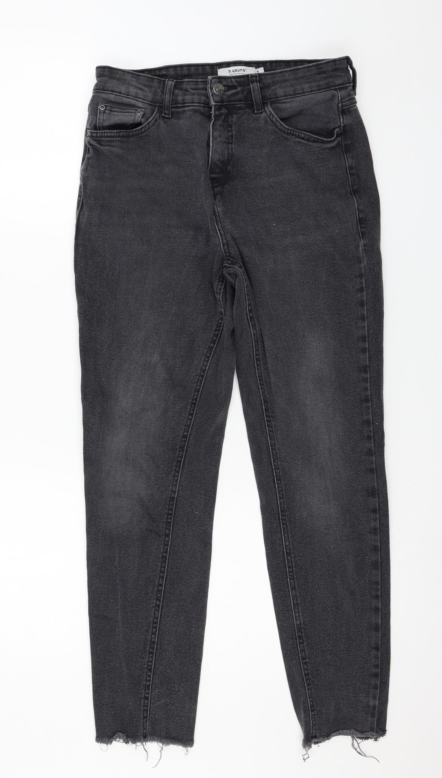 b.young Womens Grey  Denim Straight Jeans Size 26 in L26 in