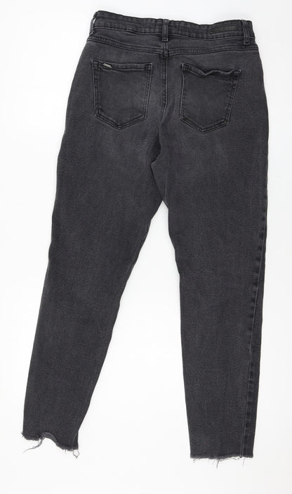 b.young Womens Grey  Denim Straight Jeans Size 26 in L26 in