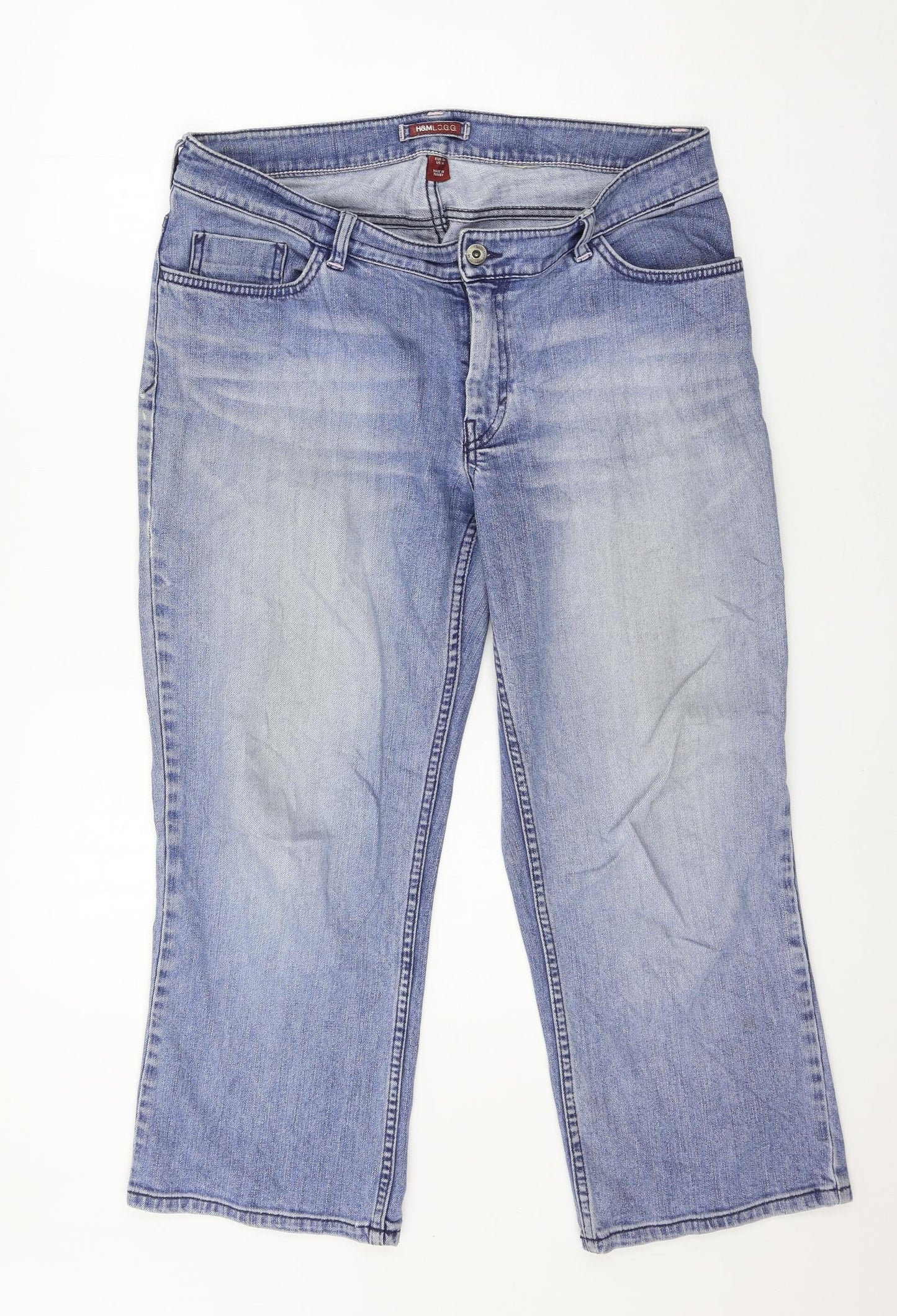 H&M Mens Blue  Denim Straight Jeans Size 16 L24 in