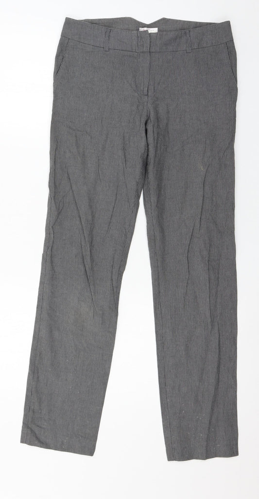 ORSAY Womens Grey Striped  Trousers  Size 8 L30 in
