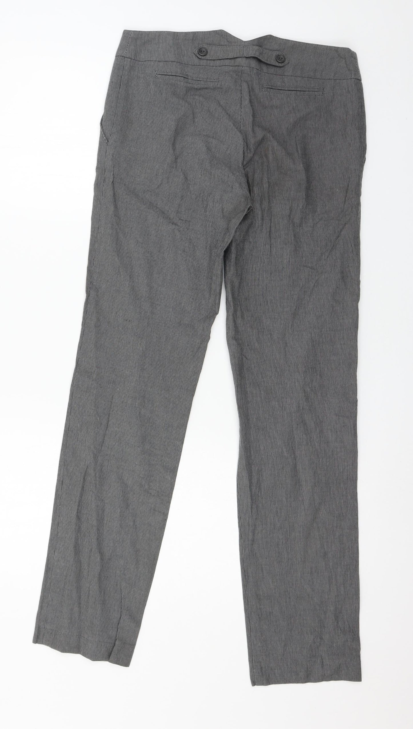 ORSAY Womens Grey Striped  Trousers  Size 8 L30 in