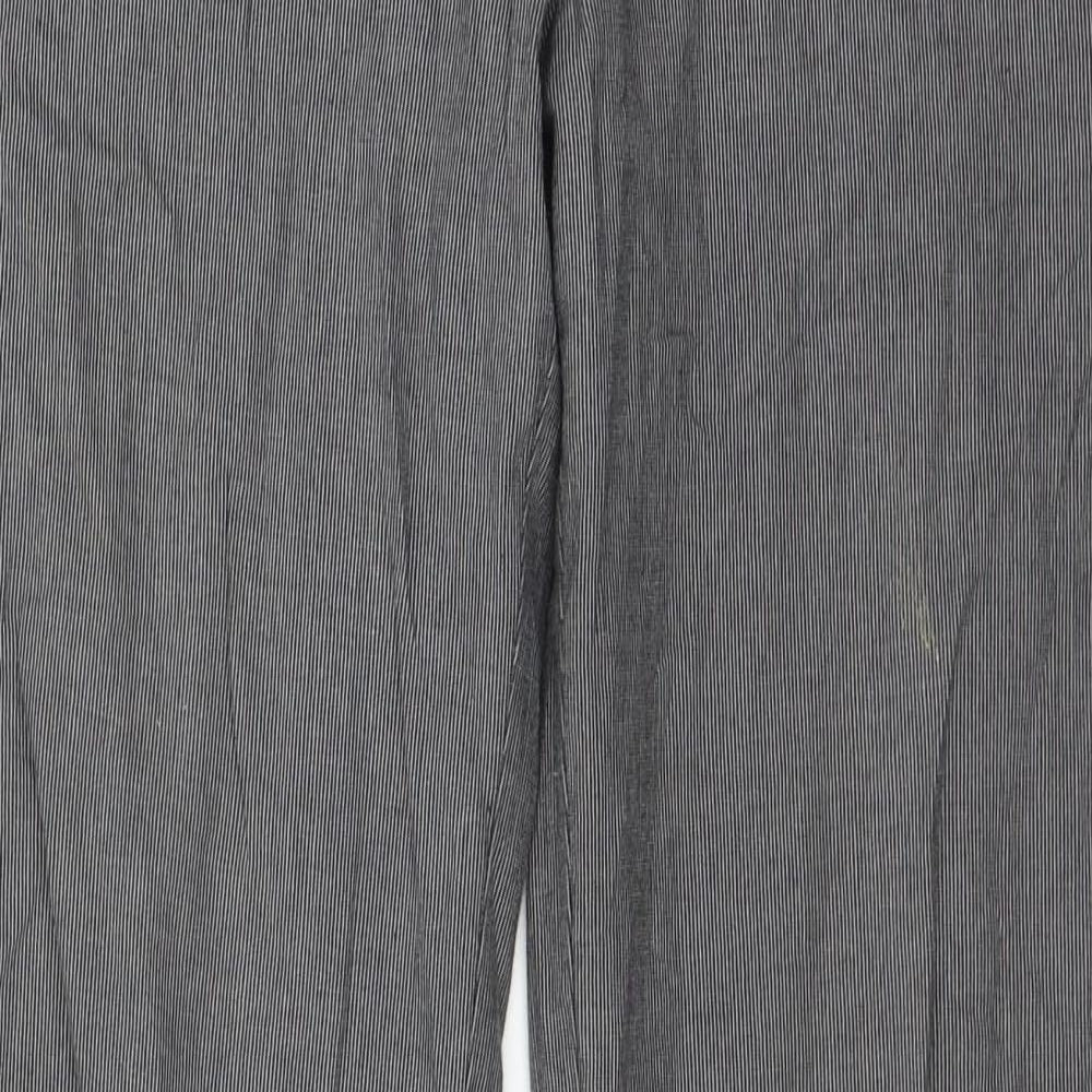 ORSAY Womens Grey Striped  Trousers  Size 8 L30 in