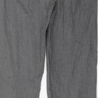 ORSAY Womens Grey Striped  Trousers  Size 8 L30 in
