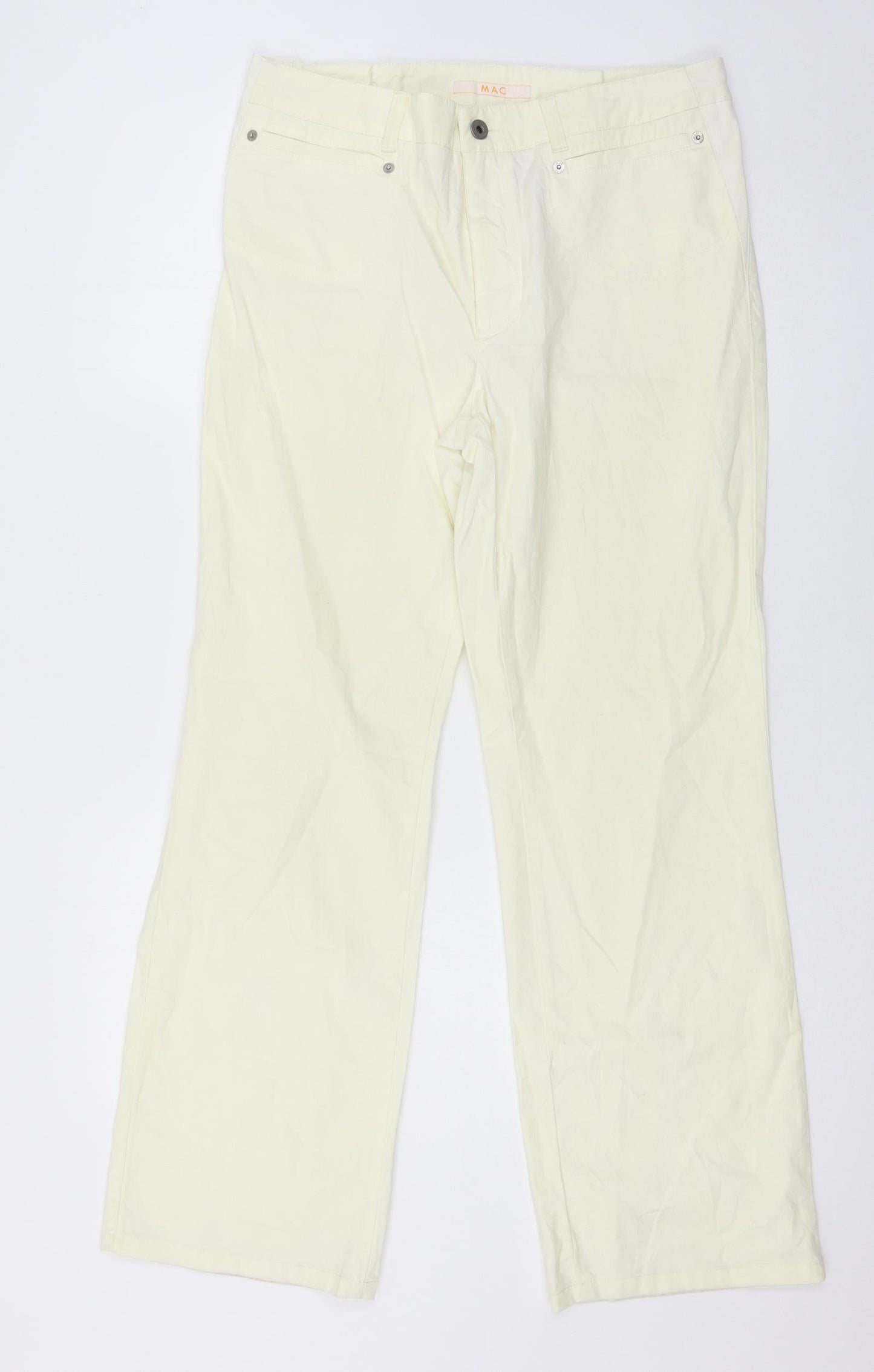 Mac Womens Ivory  Denim Straight Jeans Size 32 in L29 in