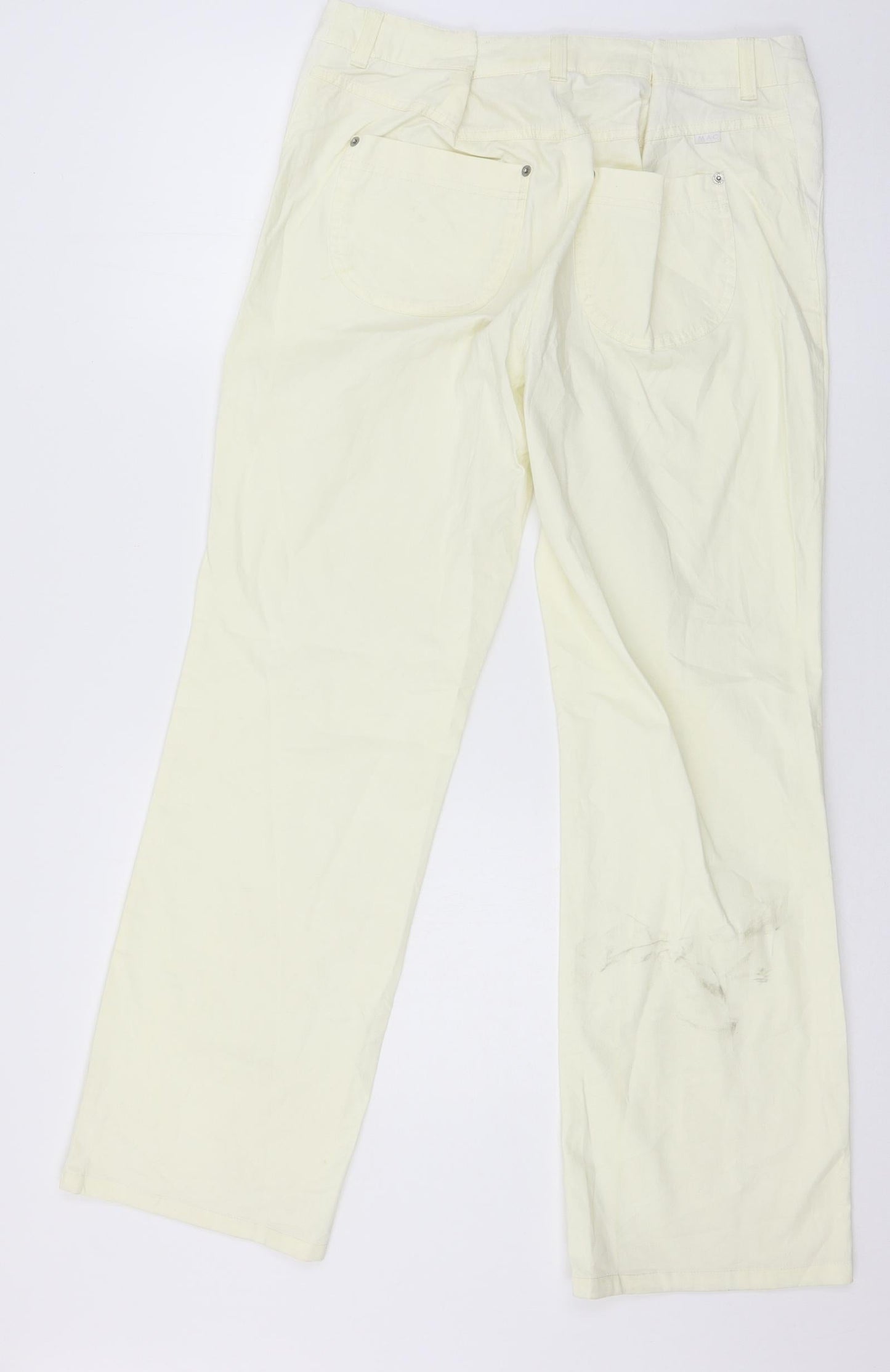 Mac Womens Ivory  Denim Straight Jeans Size 32 in L29 in