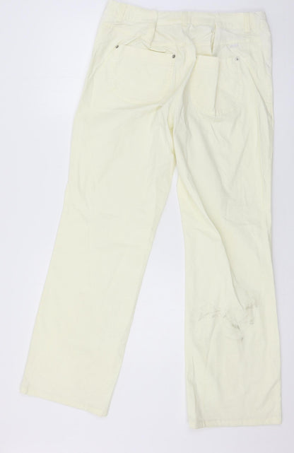 Mac Womens Ivory  Denim Straight Jeans Size 32 in L29 in