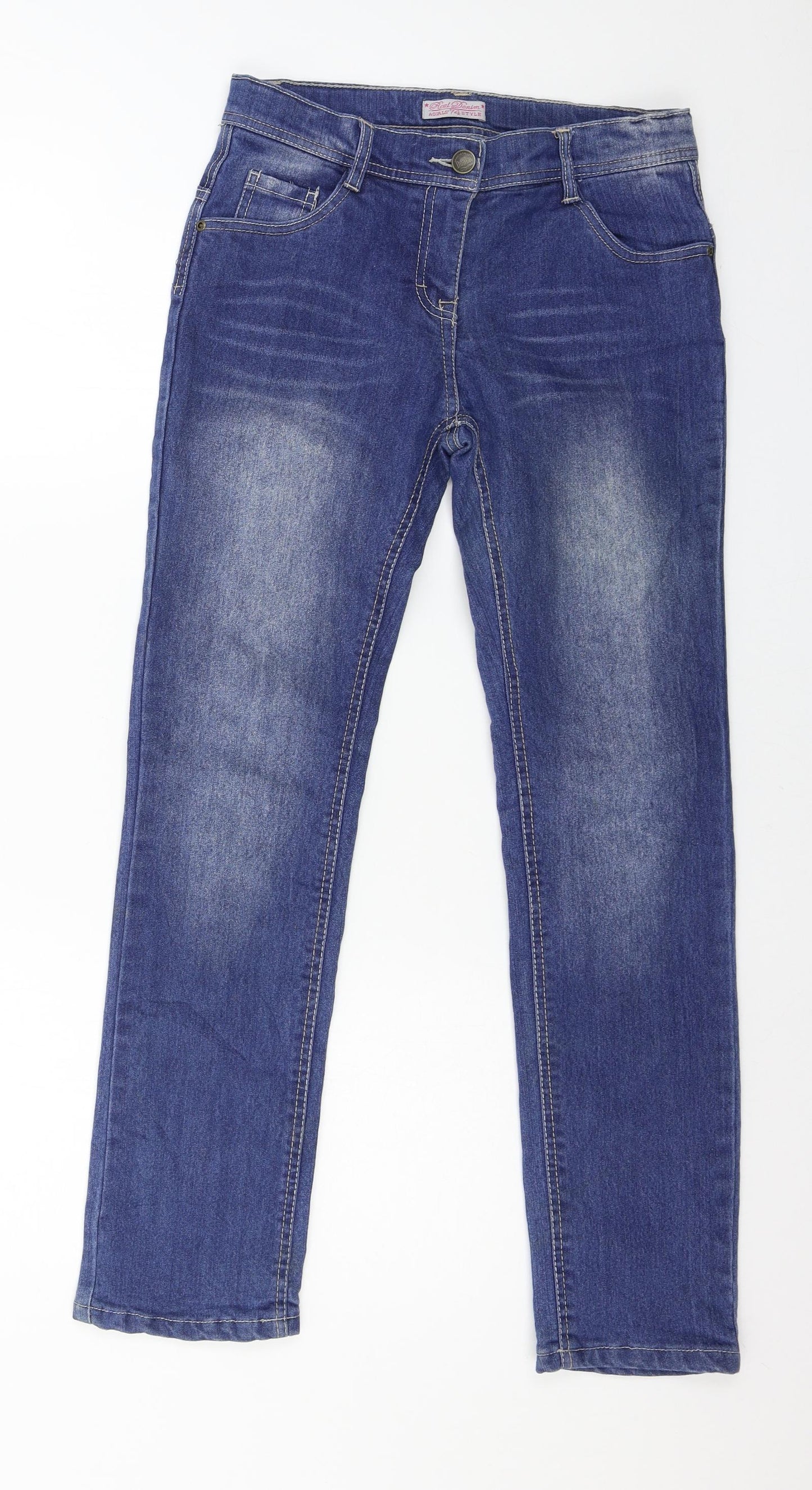 REAL DENIM Girls Blue  Denim Skinny Jeans Size 12 Years